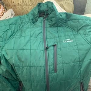 L.L. Bean Green Puffer Jckt Men Size Small Regular